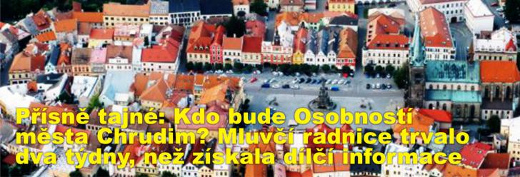 Přísně tajné: Kdo bude Osobností města Chrudim? Mluvčí radnice trvalo dva týdny, než získala dílčí informace