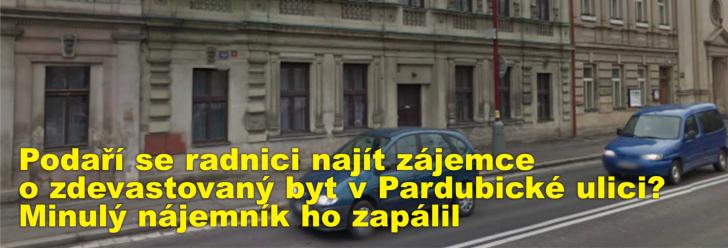 Podaří se radnici najít zájemce o zdevastovaný byt v Pardubické ulici? Minulý nájemník ho zapálil