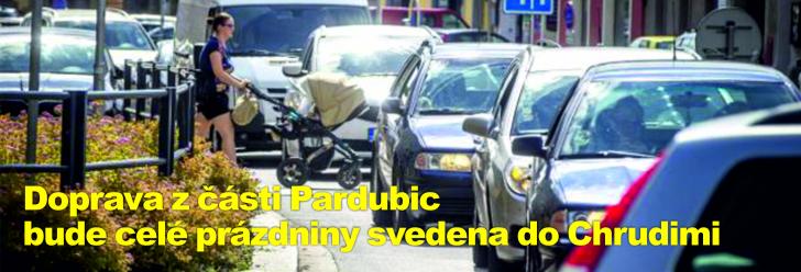 Doprava z části Pardubic bude celé prázdniny svedena do Chrudimi