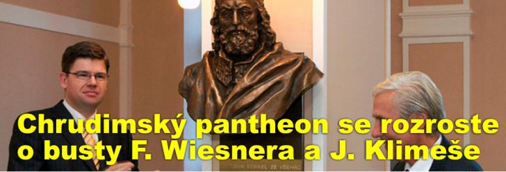 Chrudimský pantheon ve vestibulu Muzea se letos rozroste o nové busty Františka Wiesnera a Josefa Klimeše