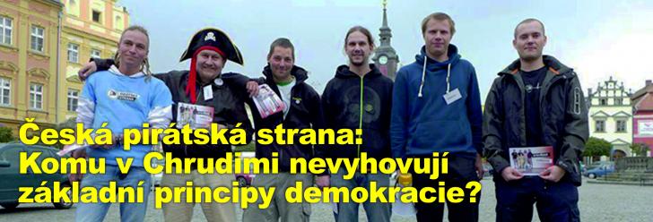 Česká pirátská strana: Komu v Chrudimi nevyhovují základní principy demokracie?