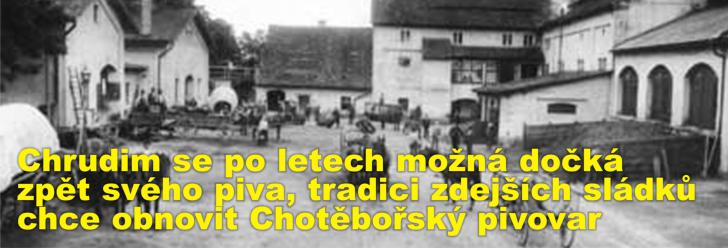 Chrudim se po letech možná dočká zpět svého piva, tradici zdejších sládků chce obnovit Chotěbořský pivovar 