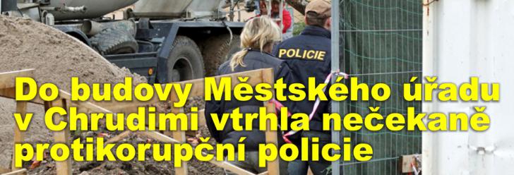 Do budovy Městského úřadu v Chrudimi vtrhla nečekaně protikorupční policie, zjišťujeme podrobnosti