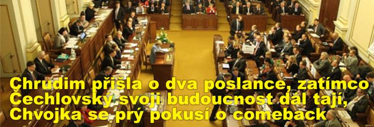 Chrudim přišla o dva poslance, zatímco Čechlovský svoji budoucnost dál tají, Chvojka se prý pokusí o comeback