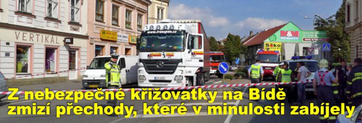 Dobrá zpráva pro chodce - z nebezpečné křižovatky na Bídě zmizí přechody, které v minulosti zabíjely