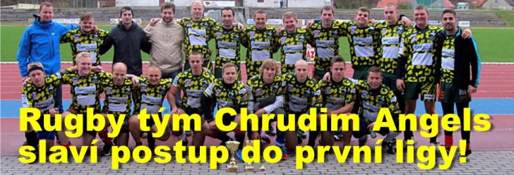 Rugby tým Chrudim Angels slaví postup do první ligy! 