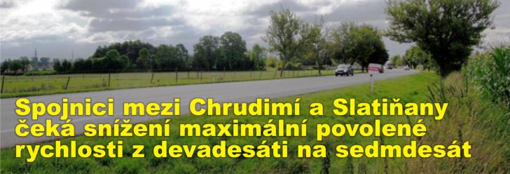Spojnici mezi Chrudimí a Slatiňany čeká snížení maximální povolené rychlosti z devadesáti na sedmdesát