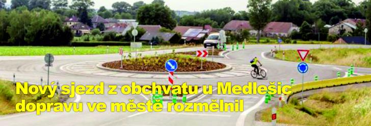Nový sjezd z obchvatu u Medlešic dopravu ve městě rozmělnil 