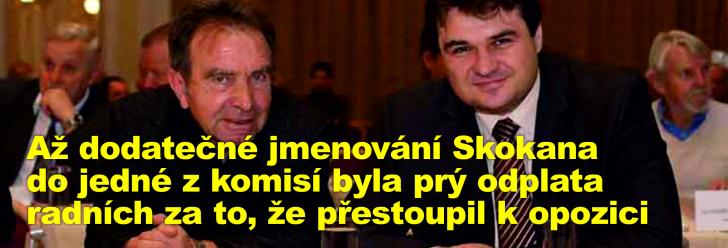 Až dodatečné jmenování Skokana do jedné z komisí byla prý odplata radních za to, že přestoupil k opozici