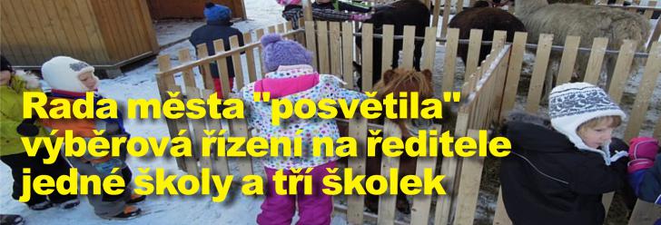 Rada města "posvětila" výběrová řízení na ředitele jedné školy a tří školek, nikdo ze stávajících ředitelů nemá funkci jistou