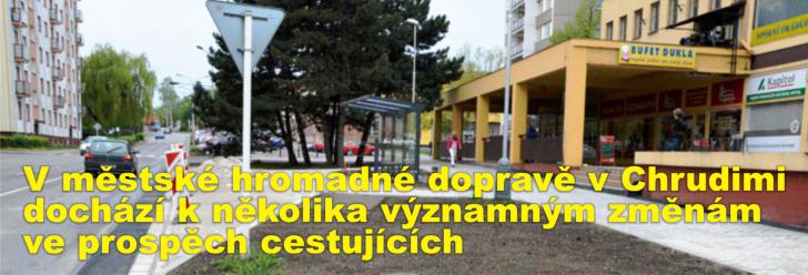 V městské hromadné dopravě v Chrudimi dochází k několika významným změnám ve prospěch cestujících