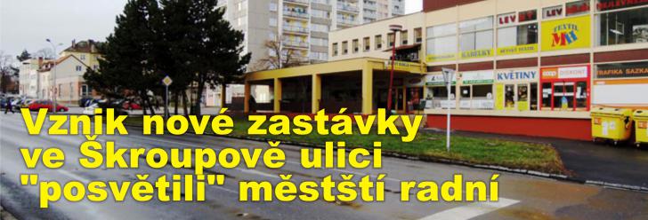 Vznik nové zastávky za více než dva miliony ve Škroupově ulici "posvětili" městští radní, stavět se začne v září