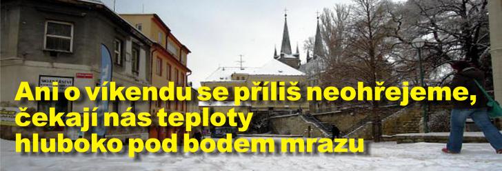 Ani o víkendu se na Chrudimsku příliš neohřejeme, čekají nás teploty hluboko pod bodem mrazu