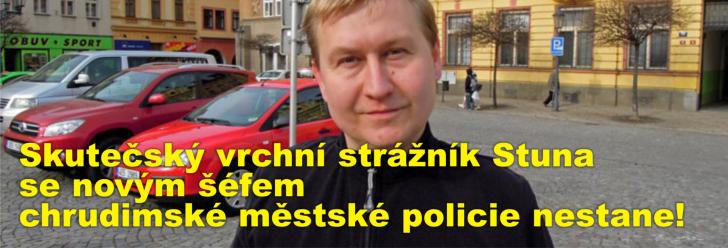 Skutečský vrchní strážník Stuna se novým šéfem chrudimské městské policie nestane, čeká ho kandidatura do zastupitelstva