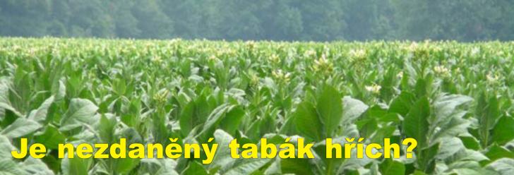Je nezdaněný tabák hřích?