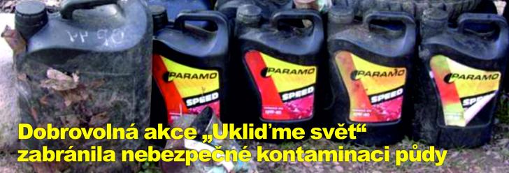 Dobrovolná akce „Ukliďme svět“ zabránila nebezpečné kontaminaci půdy