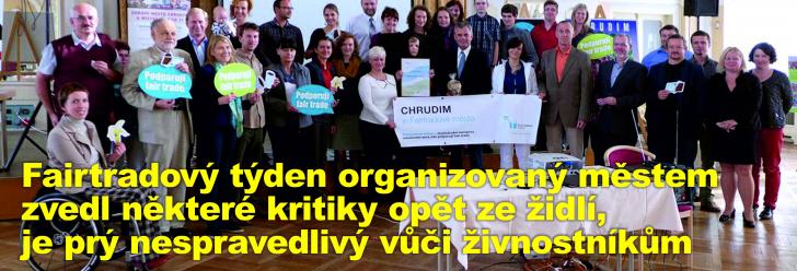 Fairtradový týden organizovaný městem zvedl některé kritiky opět ze židlí, je prý nespravedlivý vůči živnostníkům