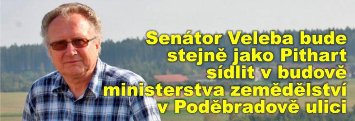 Senátor Veleba bude stejně jako Pithart sídlit v budově ministerstva zemědělství v Poděbradově ulici
