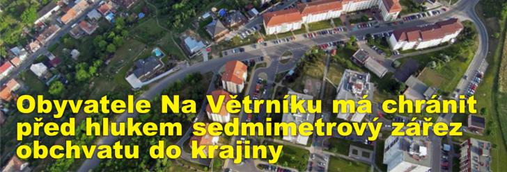 Obyvatele Na Větrníku má chránit před hlukem sedmimetrový zářez obchvatu do krajiny a protihluková stěna
