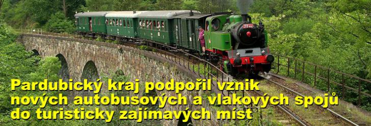 Pardubický kraj podpořil vznik nových autobusových a vlakových spojů do turisticky zajímavých míst