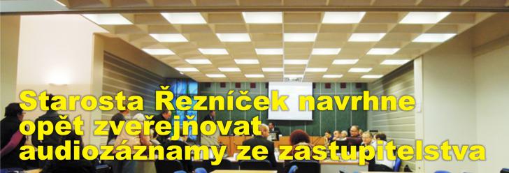 Starosta Řezníček navrhne po několika měsících zákazu opět zveřejňovat audiozáznamy ze zastupitelstva