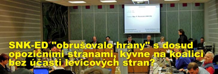 SNK-ED "obrušovalo hrany" s dosud opozičními stranami, kývne na koalici bez účasti levicových stran?