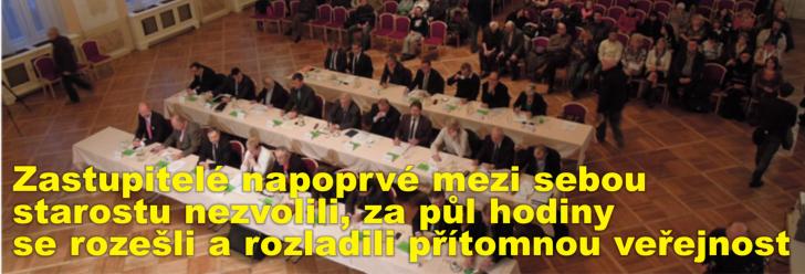 Zastupitelé napoprvé mezi sebou starostu nezvolili, za půl hodiny se rozešli a rozladili přítomnou veřejnost