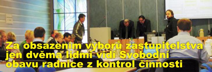 Za obsazením výborů zastupitelstva jen dvěma lidmi vidí Svobodní obavu radnice z kontrol vlastní činnosti