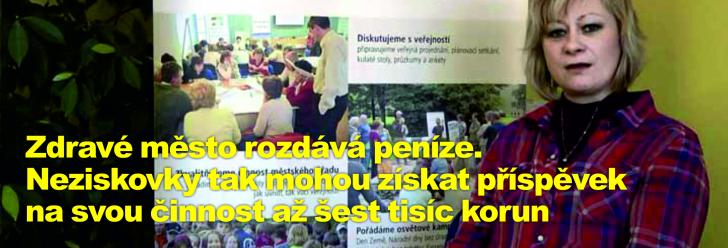 Zdravé město rozdává peníze. Neziskovky tak mohou získat příspěvek na svou činnost až šest tisíc korun