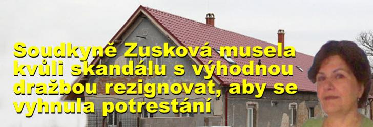 Soudkyně Zusková musela kvůli skandálu s výhodnou dražbou rezignovat, aby se vyhnula potrestání