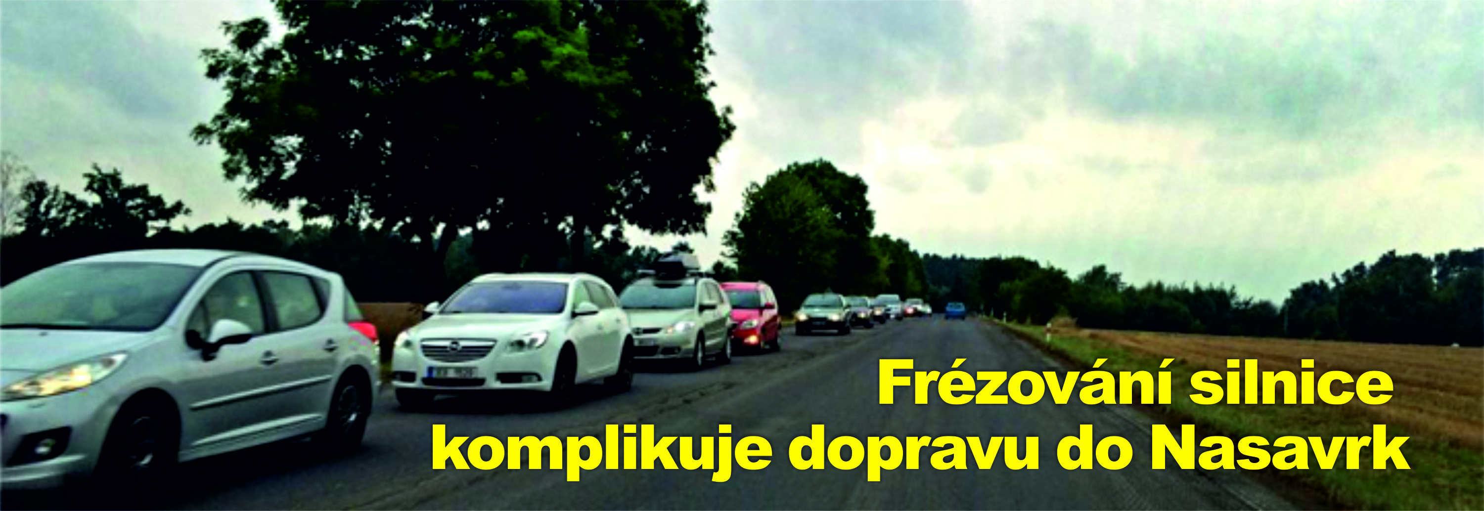 Frézování silnice komplikuje dopravu do Nasavrk