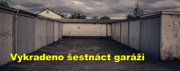 Vykradeno šestnáct garáží