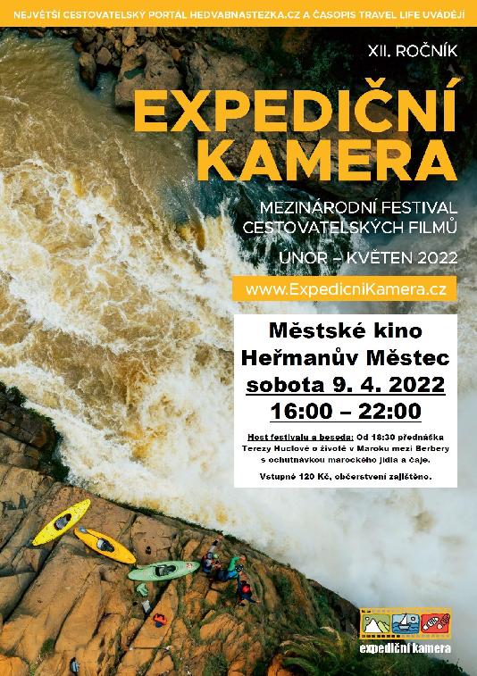 Expediční kamera plná dobrodružných filmů