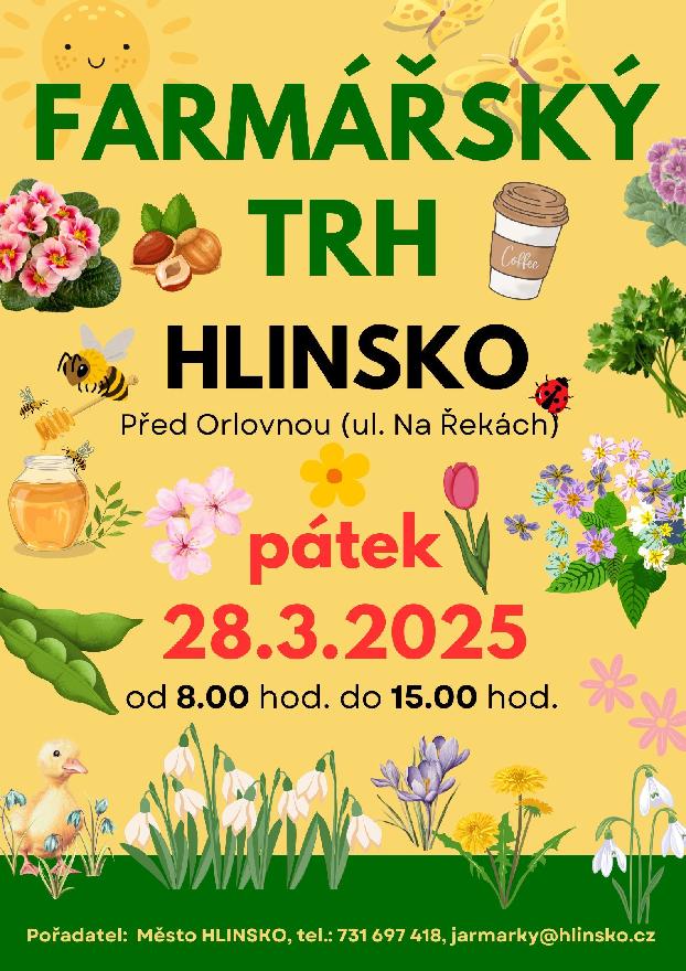 Farmářský trh před Orlovnou v Hlinsku