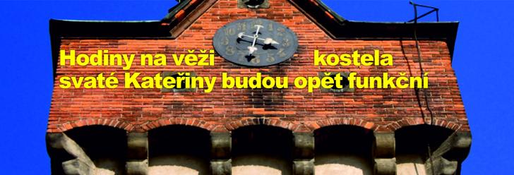 Hodiny na věži kostela svaté Kateřiny budou opět funkční