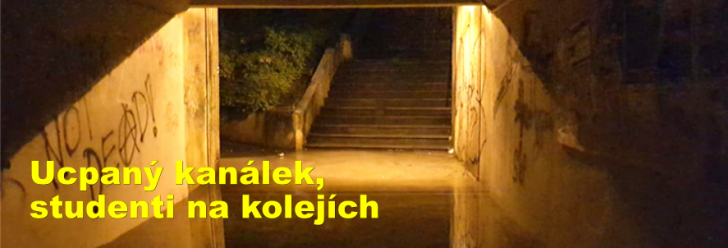 Ucpaný kanálek, studenti na kolejích