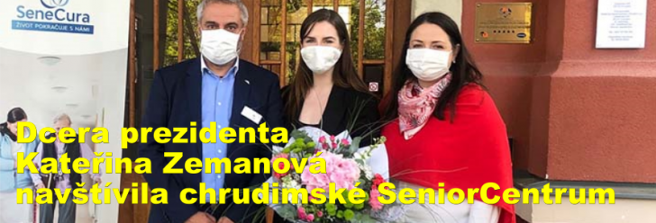 Dcera prezidenta Kateřina Zemanová navštívila chrudimské SeniorCentrum