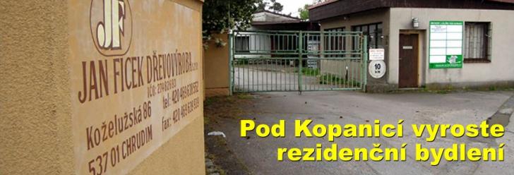 Pod Kopanicí vyroste rezidenční bydlení