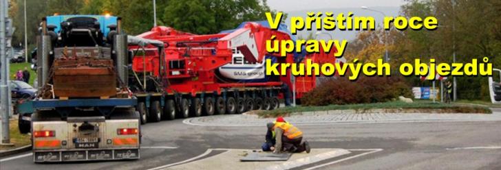 V příštím roce úpravy kruhových objezdů