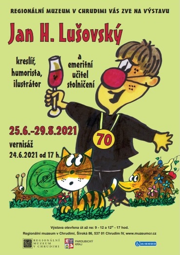 Výstava kreslíře Jana Honzy Lušovského