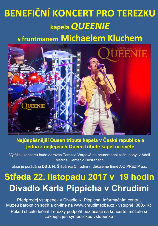 Na benefičním koncertě pro Terezku zazní skladby skupiny Queen