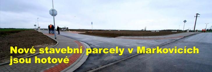 Nové stavební parcely v Markovicích jsou hotové 