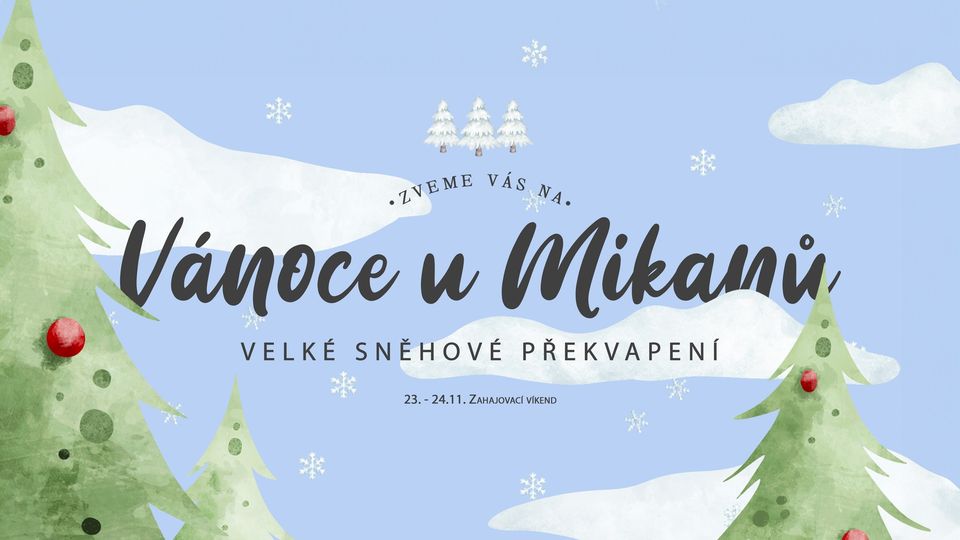 Vánoce u Mikanů s velkým sněhovým překvapením!