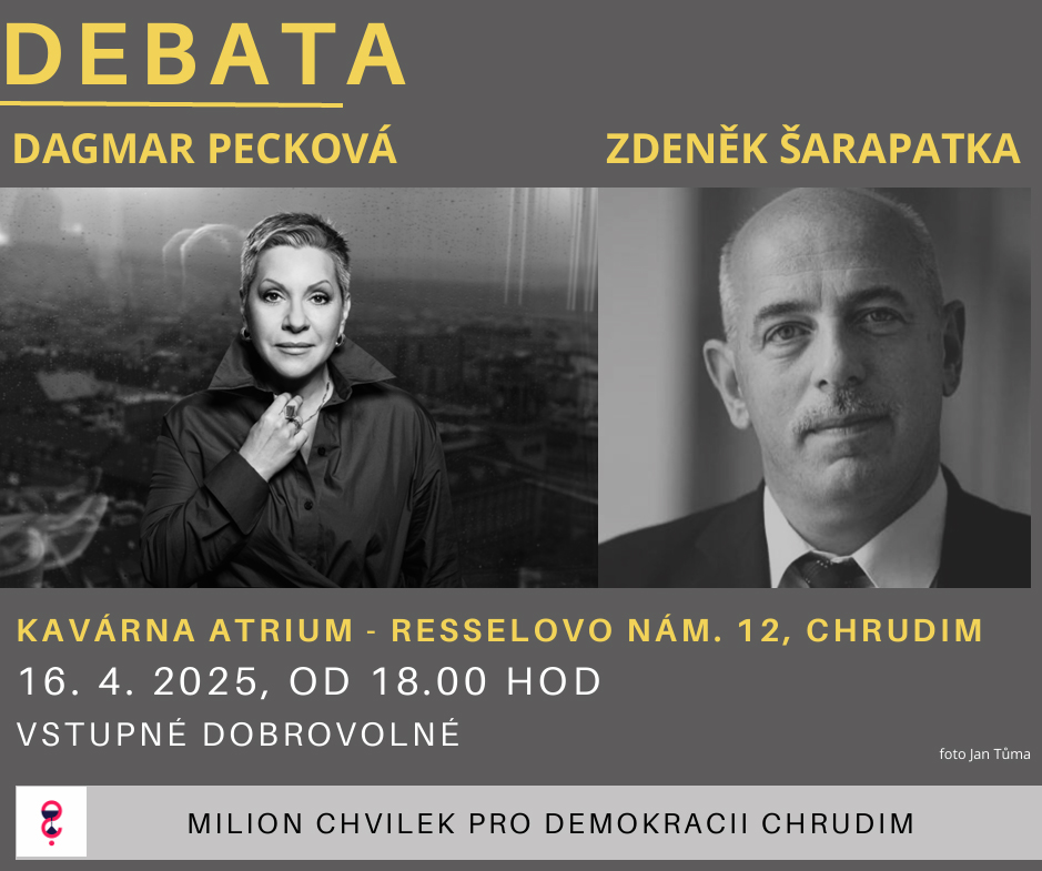 Milion chvilek pro demokracii zve na besedu se známými osobnostmi