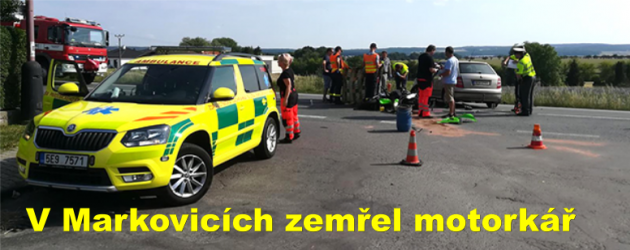 V Markovicích zemřel motorkář