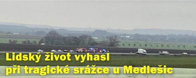 Lidský život vyhasl při tragické srážce u Medlešic