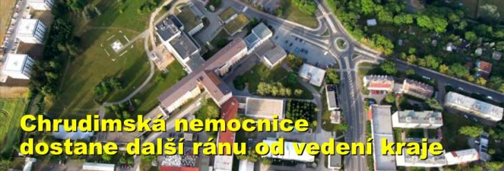 Chrudimská nemocnice dostane další ránu od vedení kraje