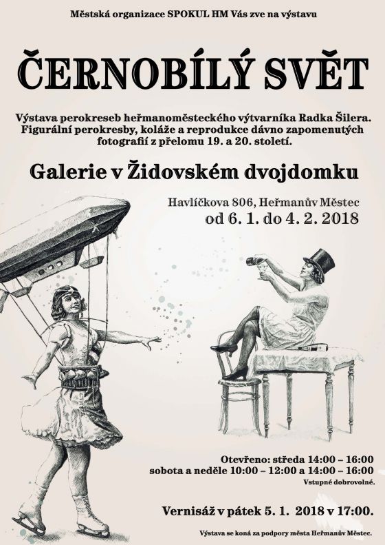 Galerie Dvojdomek představuje  Černobílý svět Radka Šilera