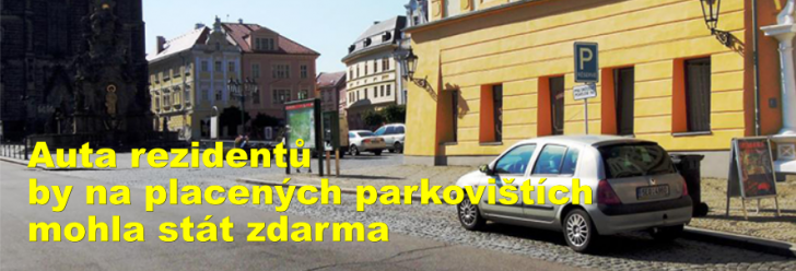 Auta rezidentů by na placených parkovištích mohla stát zdarma
