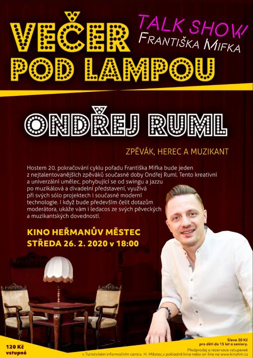 Talkshow se zpěvákem, hercem a muzikantem Ondřejem Rumlem